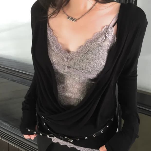 아로틱 loose draped top 루즈 드레이프 탑