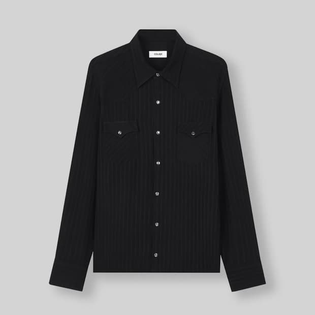 쿠르베_스트라이프 웨스턴 셔츠
