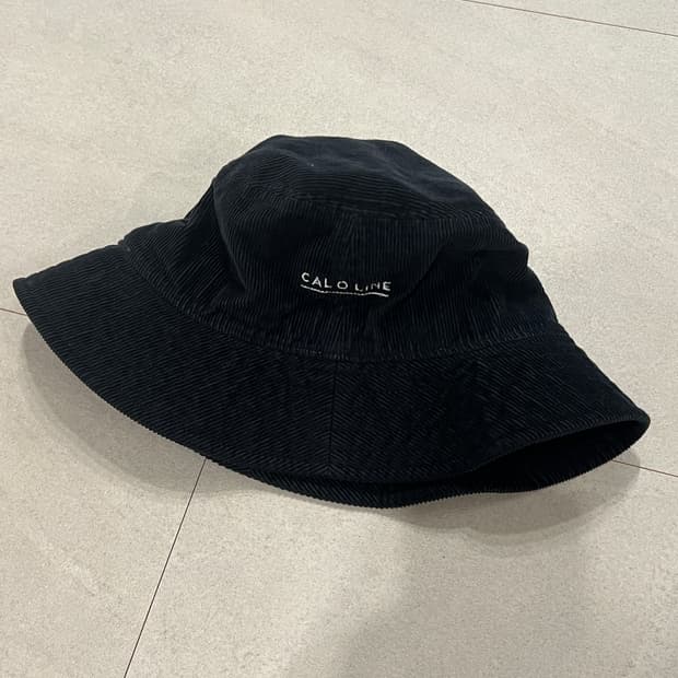 cal o line 코듀로이 버킷햇 블랙
