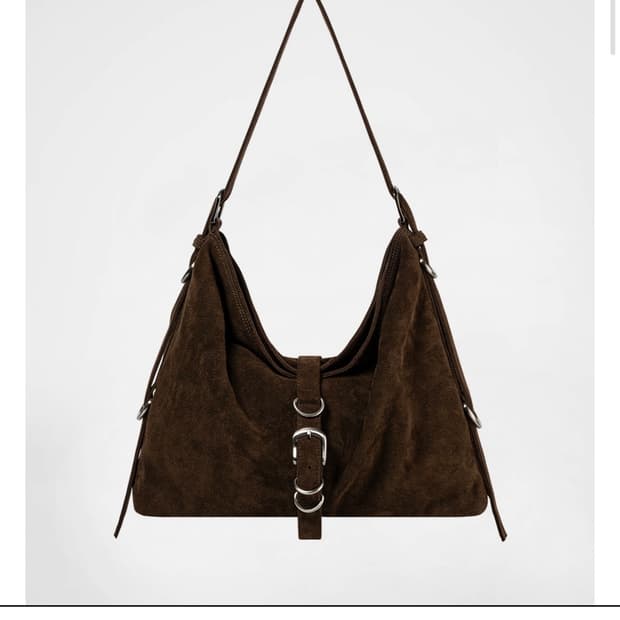 DIDI BELTED BIG BAG BROWN SUEDE