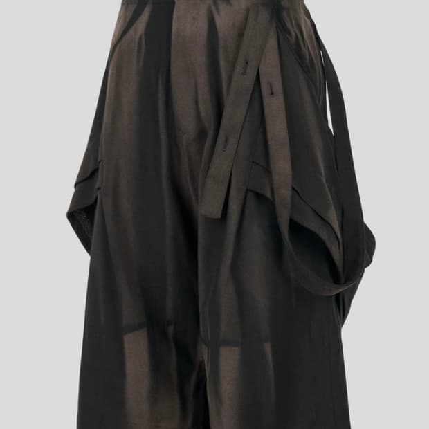 지용킴 sun bleached half trouser 레이어드 L사이즈