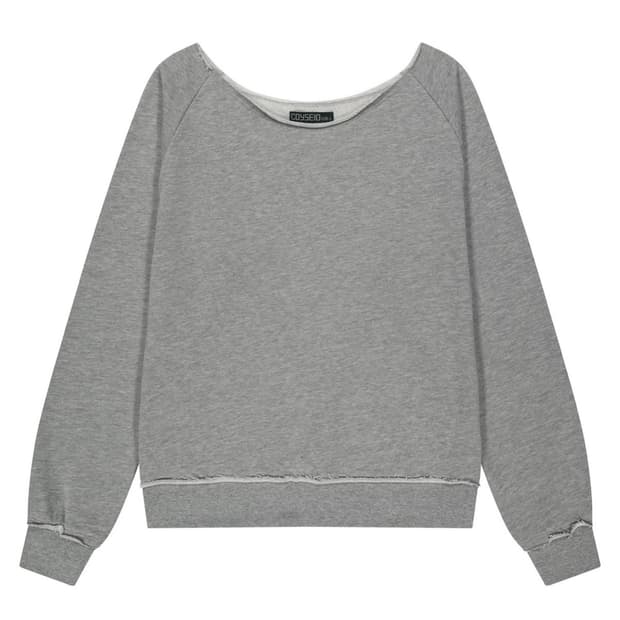 코이세이오038 오프숄더 스웻셔츠 멜란지그레이S