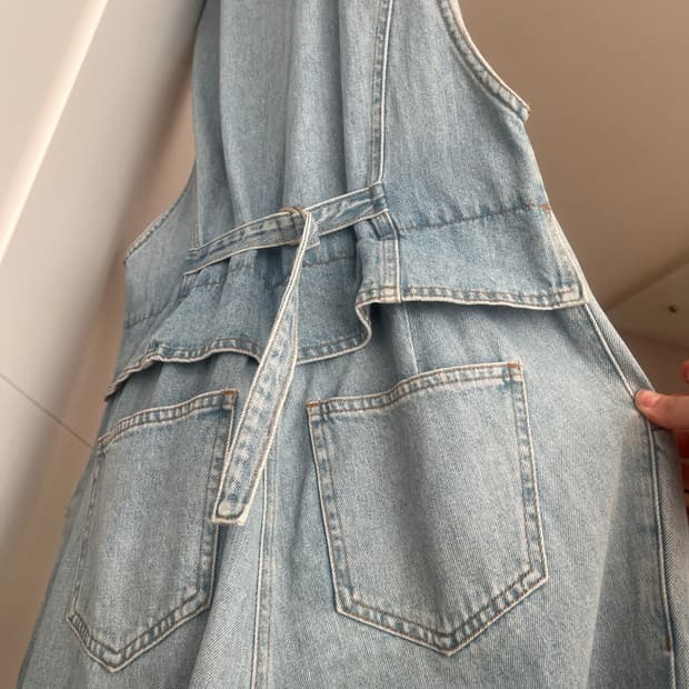 빈티지 데님 멜빵 점프수트