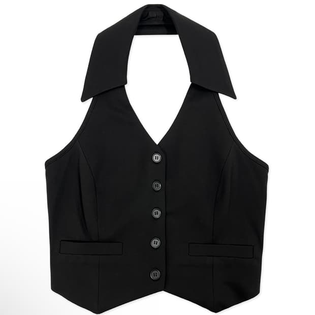 Palejade Classy Halter-Neck Simple Vest 