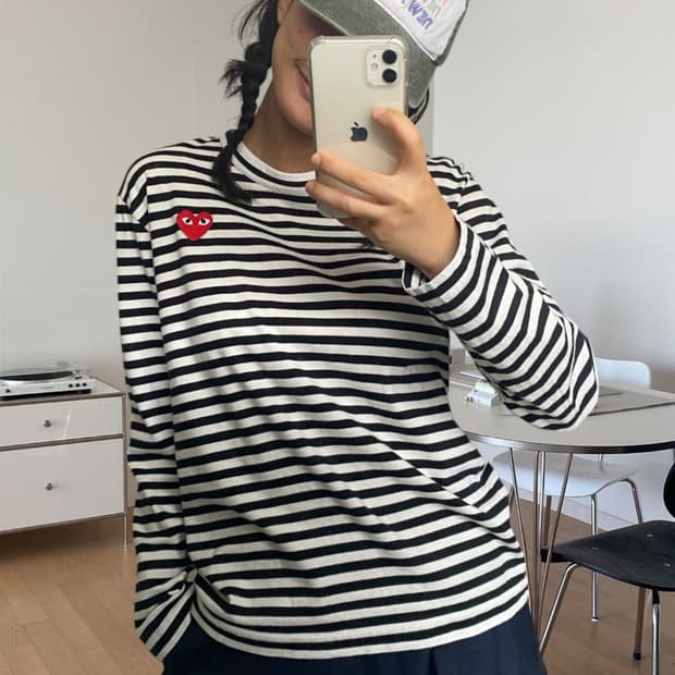 꼼데가르송 스트라이프 티셔츠 (Man M)