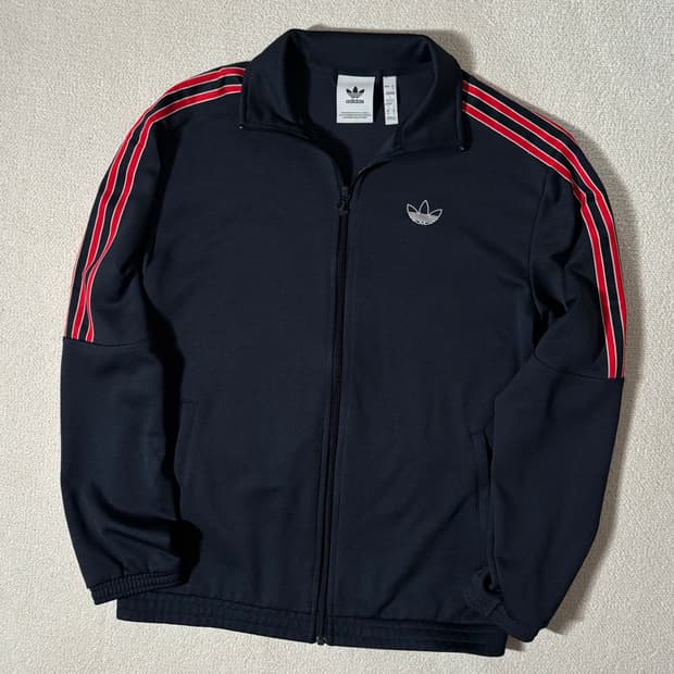 아디다스 파이어버드 네이비 레드 사이드라인 스몰로고 져지