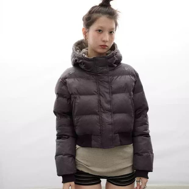 아키하라 숏패딩 퍼플