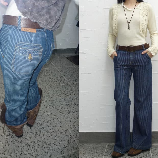 vintage striped denim