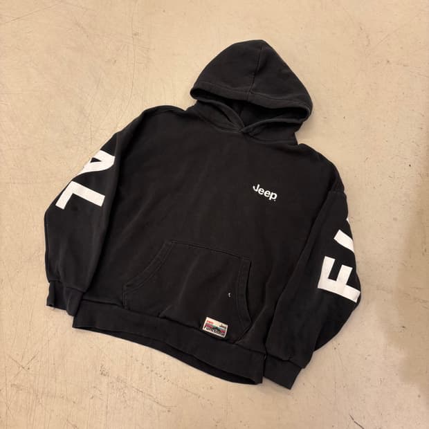 지프 백스펠아웃 블랙 후드티