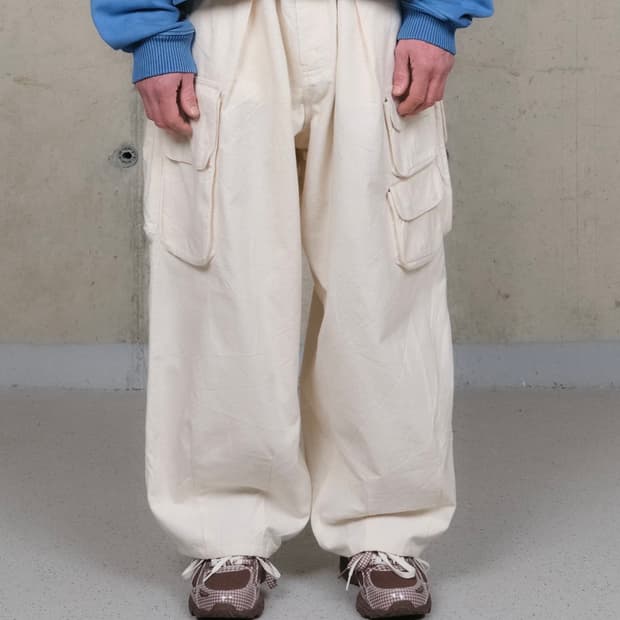 Story mfg forager 카고 팬츠 화이트 S