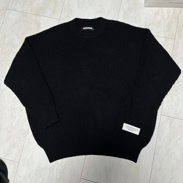 네이버후드 NEIGHBORHOOD 21AW 크루넥 니트 오버핏 M사이즈