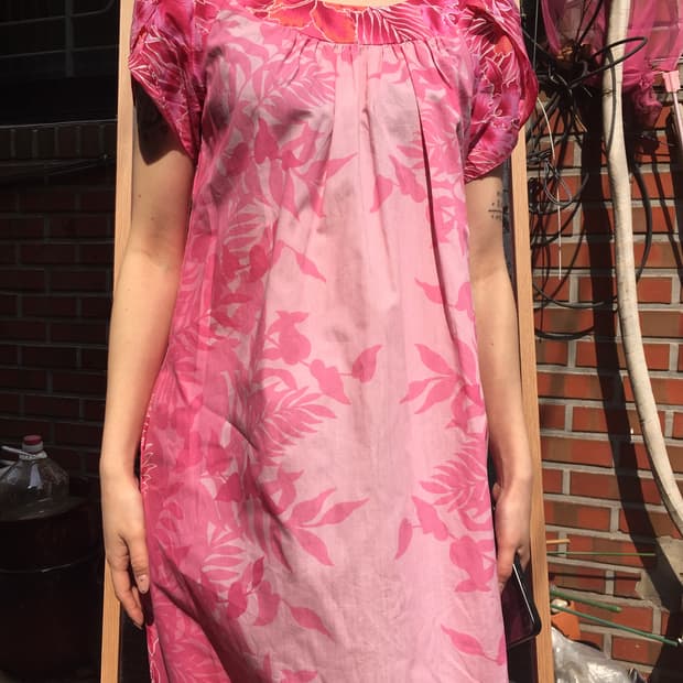 로맨틱 핑크 보태니컬 원피스