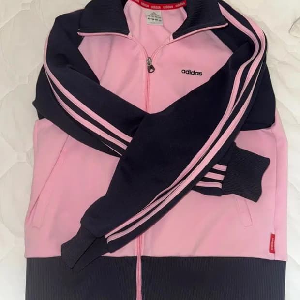 아디다스 핑크 네이비 져지