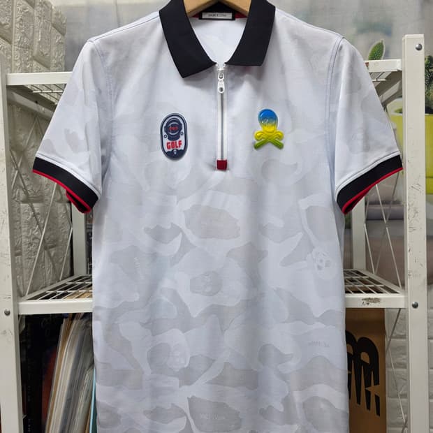 마크앤로나 남성 골프반팔티 105 카모플라쥬 반집업 폴로셔츠 MM81