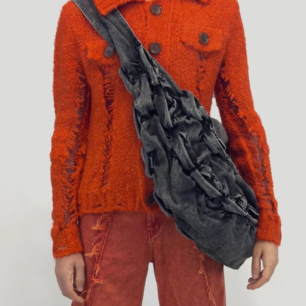 폰더 PONDER.ER 셔링 데님 크로스백