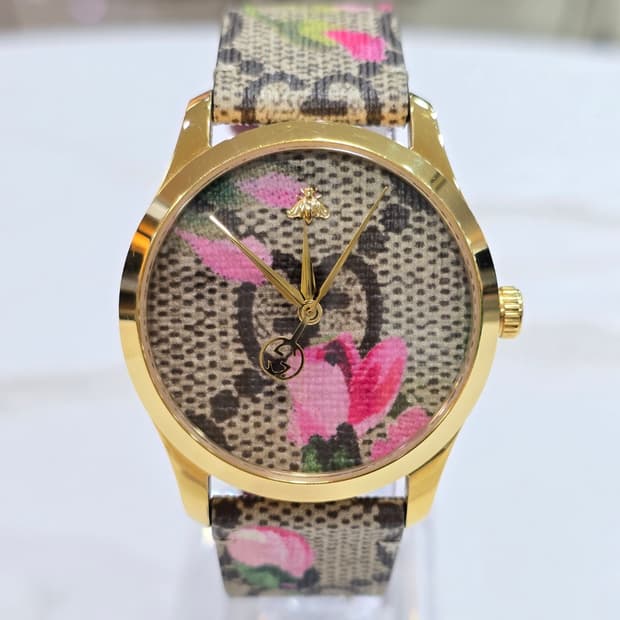 [정품] 구찌 GG 수프림 핑크 블라썸 시계 YA1264038