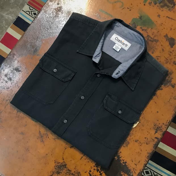 칼하트 투포켓 블랙 셔츠 남성 110 115 