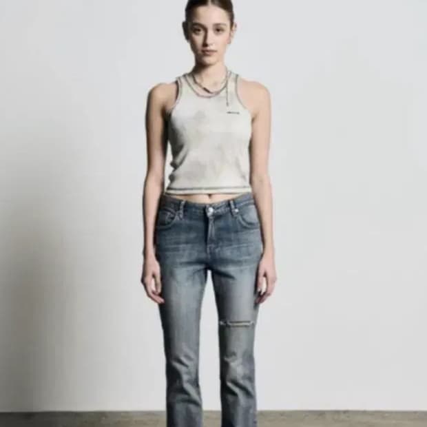 보헤미안서울 부츠컷 청바지 커팅올드진