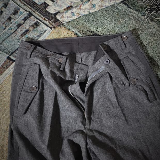 요지 야마모토 뿌르옴므 울 팬츠