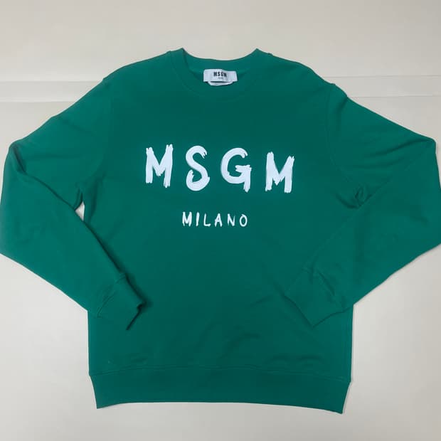 MSGM 밀라노 그린 맨투맨 S