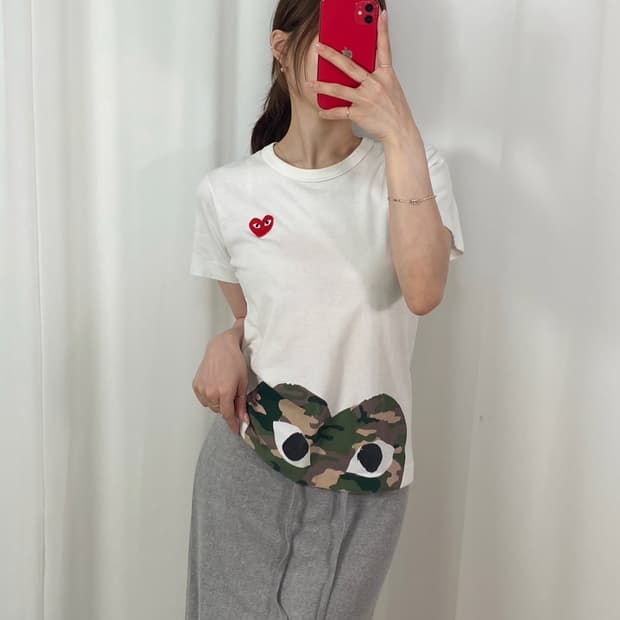 꼼데가르송 밀리터리 레드와펜 T