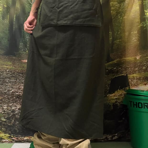 엔지니어드가먼츠 레이어드 유틸리티 울 랩 스커트