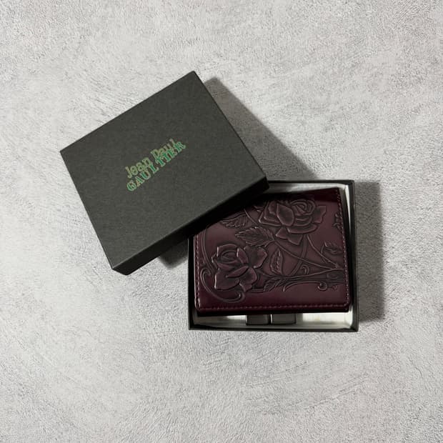 Jean Paul Gaultier Rose Leather Wallet