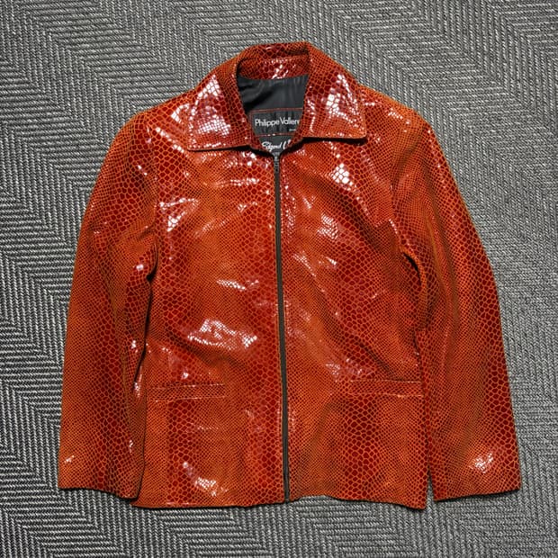 Philippe Vallere 파이톤(뱀피) 가죽 자켓(Free)