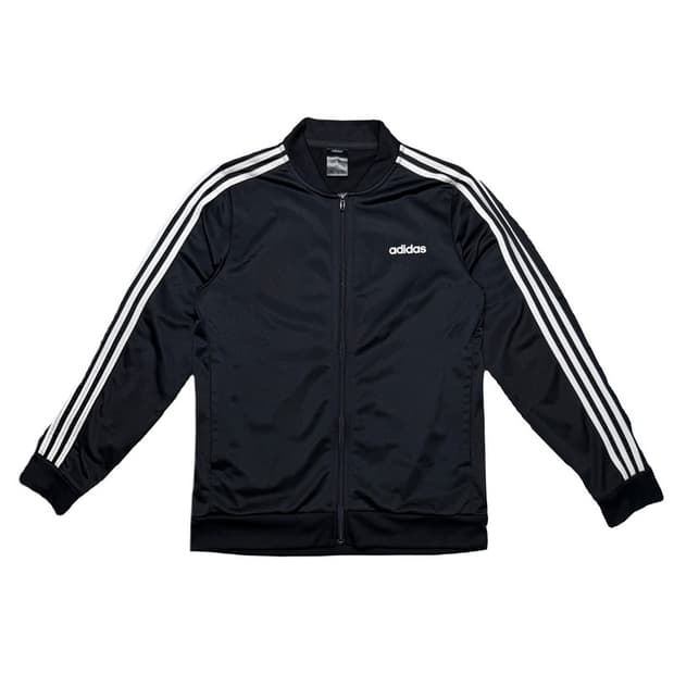 ADIDAS 삼선 트랙 저지 집업 블랙 XL