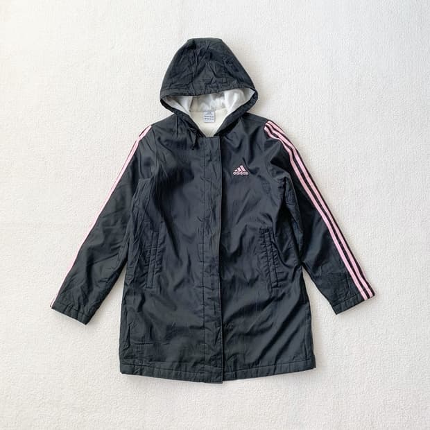 Adidas 블랙 핑크 후리스 돕바