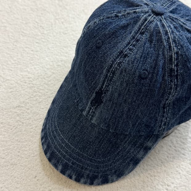 폴로 데님 볼캡 모자