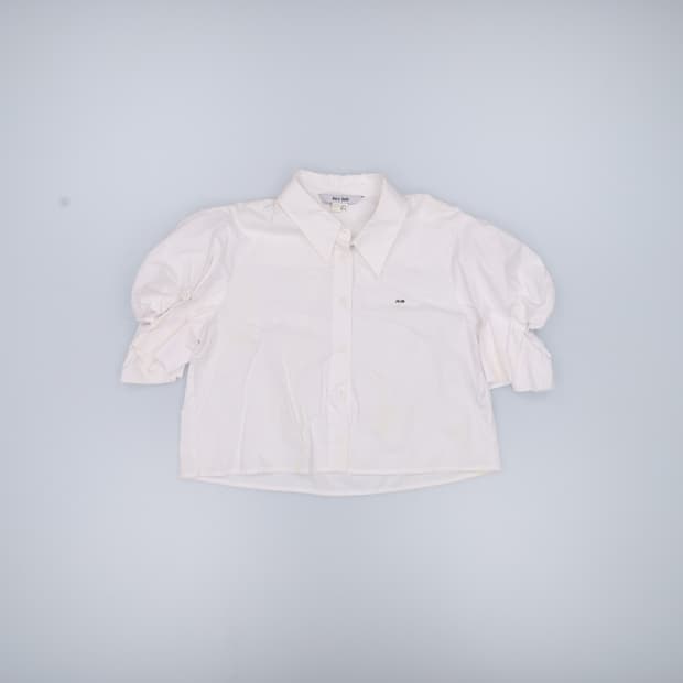 85 쥬시쥬디 반팔 퍼프 크롭 셔츠 0402H1