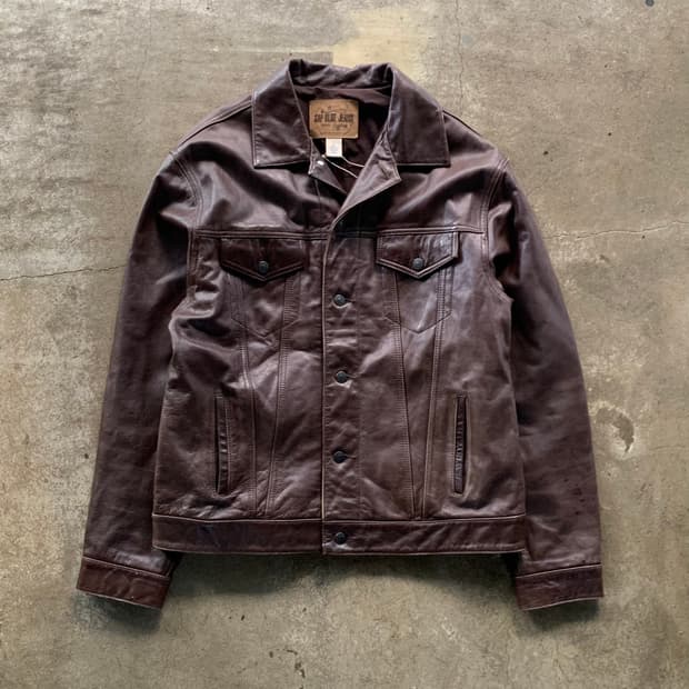 올드 갭 레더 트러커 자켓