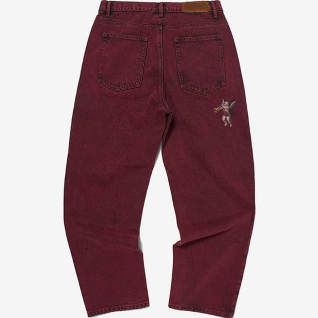 위캔더스 엔젤 데님 팬츠 레드