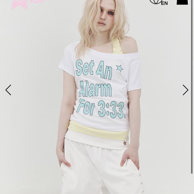 setupexe ALARM WIDE NECK TOP / WHITE