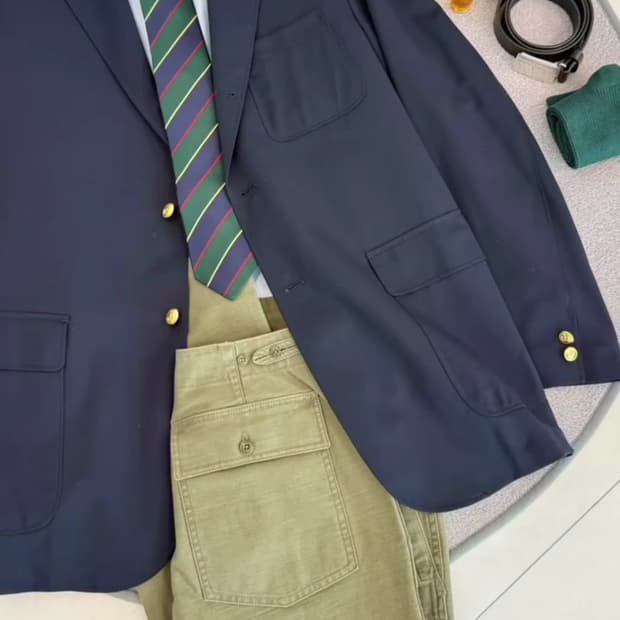 J.PRESS 네이비 금장 블레이저