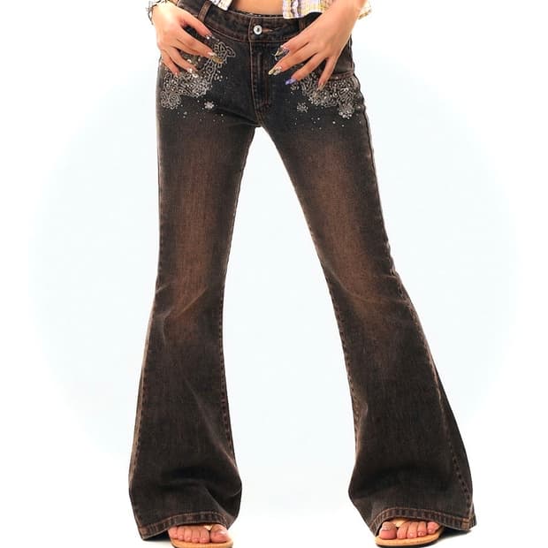 Japanese vintage y2k 갸루걸 와이드 팬츠