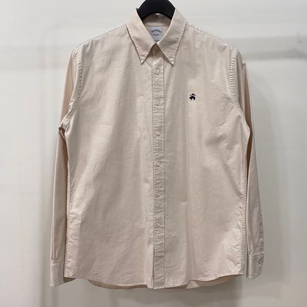 브룩스브라더스 스트레치 코튼 옥스포드 셔츠 연베이지