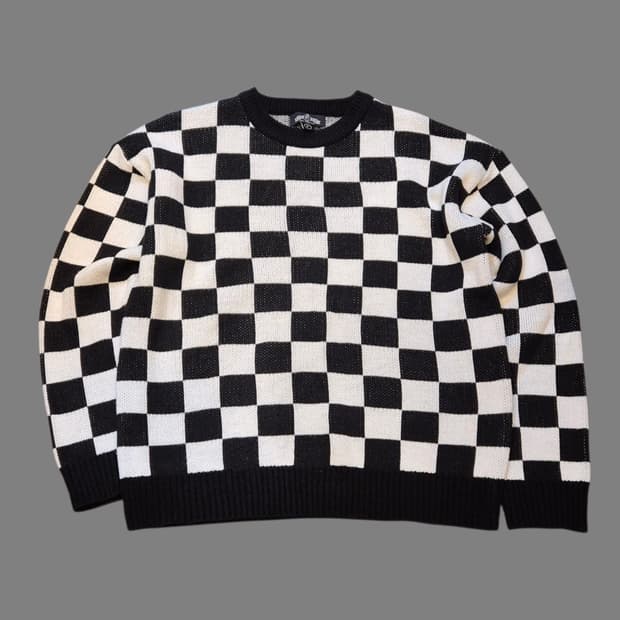 FREE 체스체크 니트