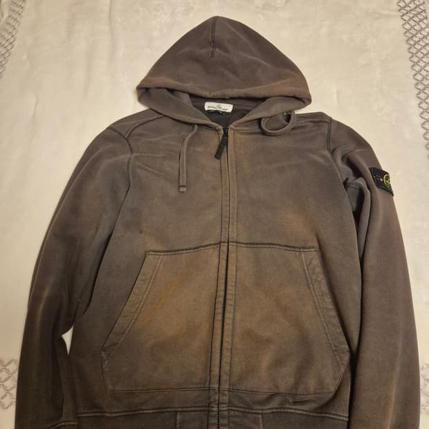 스톤아일랜드 후드집업 브라운 XL