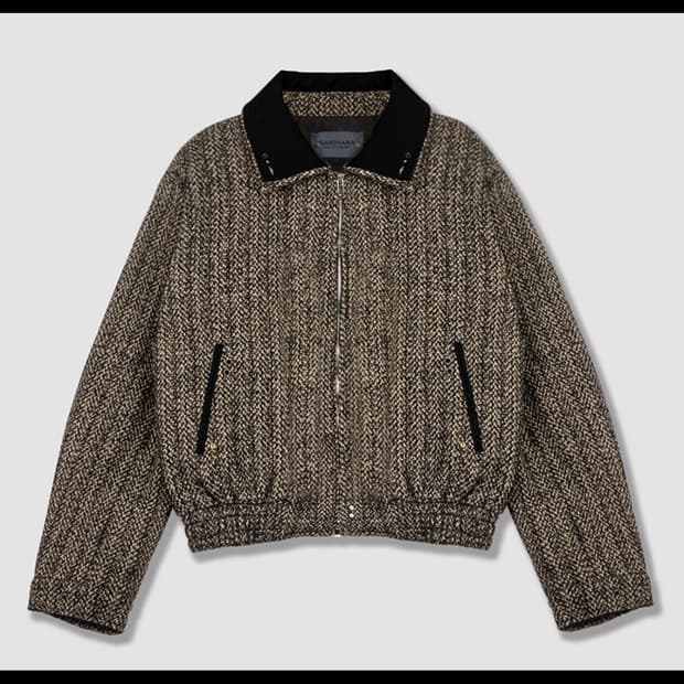 GAKIHARA 더블카라 트위드 자켓