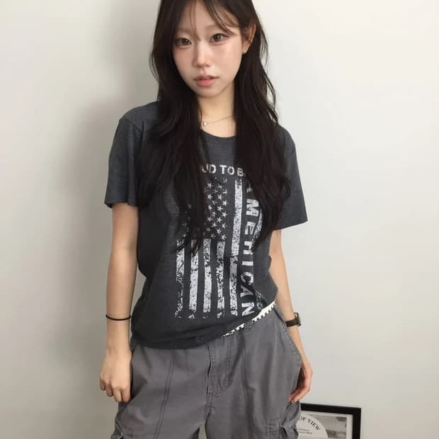 PORT & COMPANY American Flag Tee