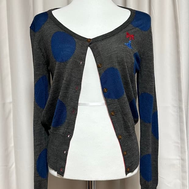 비비안웨스트우드 도트 가디건