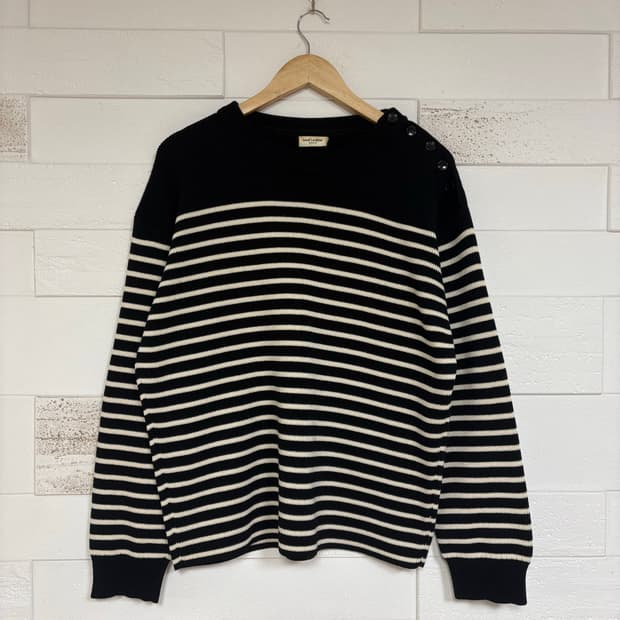 생로랑 13fw 보더 니트