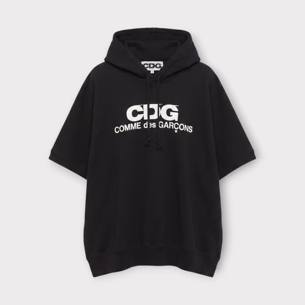M/ CDG 꼼데가르송 로고 후드 판초