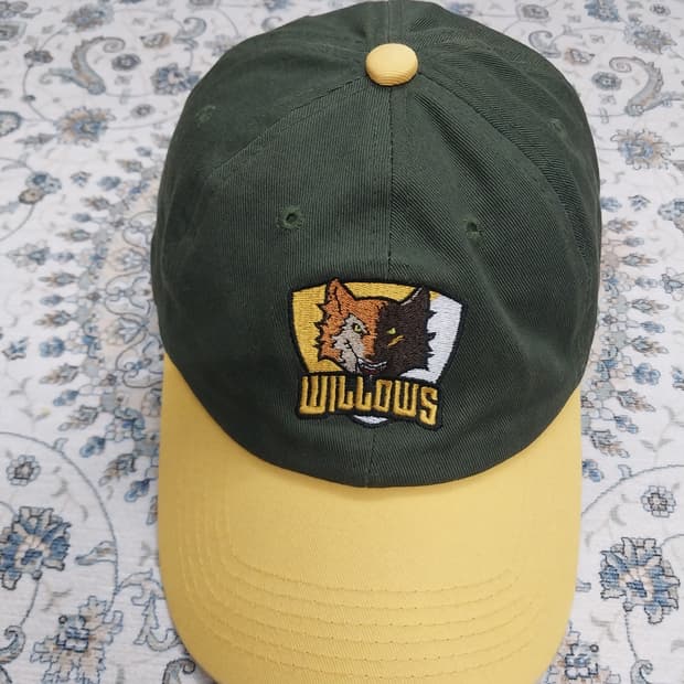 WEGO 윌로우스 볼캡 모자 그린/옐로우