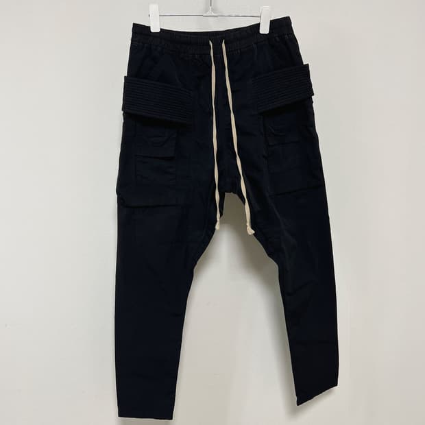 릭오웬스 14FW 다크쉐도우 태권도 카고 팬츠 블랙