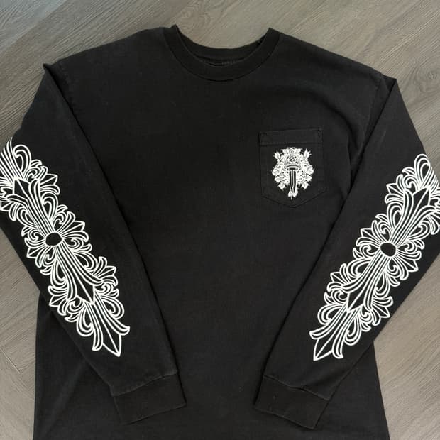 [XL] 빈티지 크롬하츠 바인대거 플로랄 롱슬리브