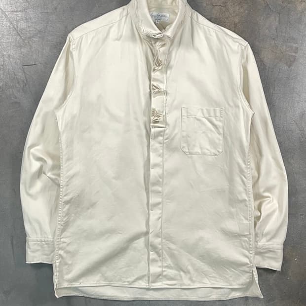 요지야마모토 프레이드 넥 셔츠