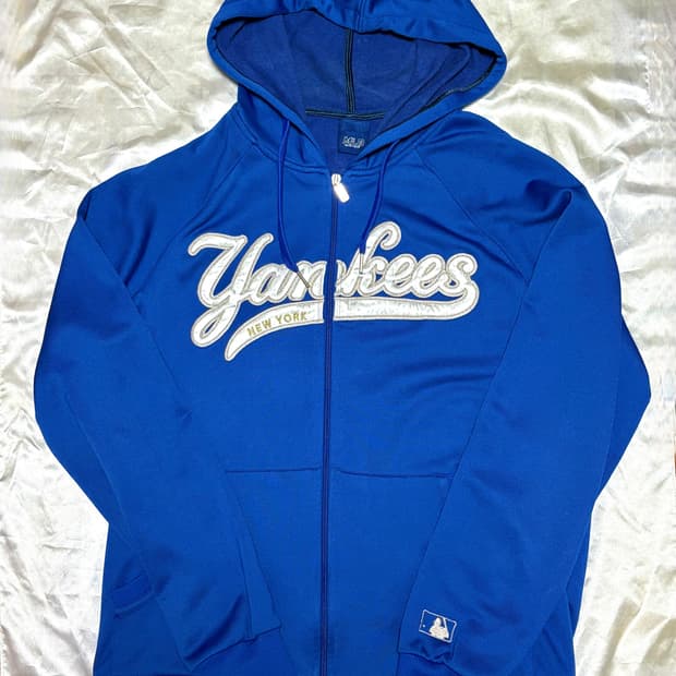 New York yankees 빈티지 블루 후드집업